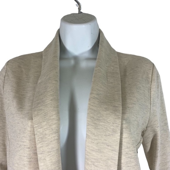 Tart Collections Size XS Jacket Open Front Oatmeal Zipper Pockets Poplin - Picture 7 of 10